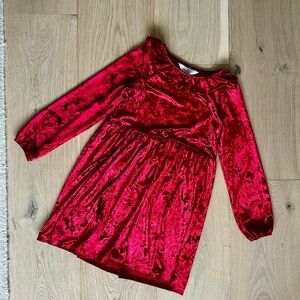 Girl’s H&M Shimmering Red Velvet Dress